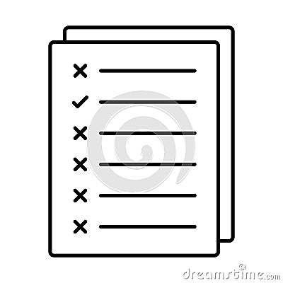 Checklist Half Glyph Style vector icon which can easily modify or edit Vector Illustration