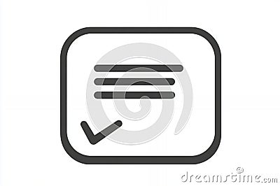 Checklist Icon Approved Task Complete Document Simple Minimalist Vector Graphic Design ui ux art Stock Photo