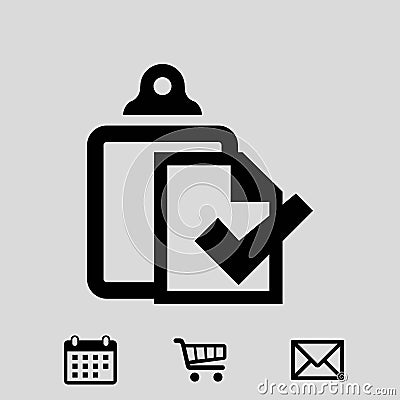 Checklist icon stock vector illustration flat design Vector Illustration