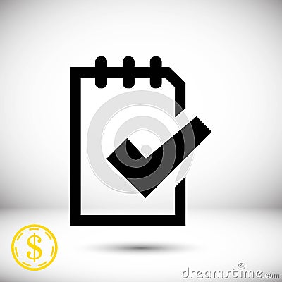 Checklist icon stock vector illustration flat design Vector Illustration