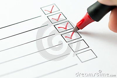 Checklist box Stock Photo