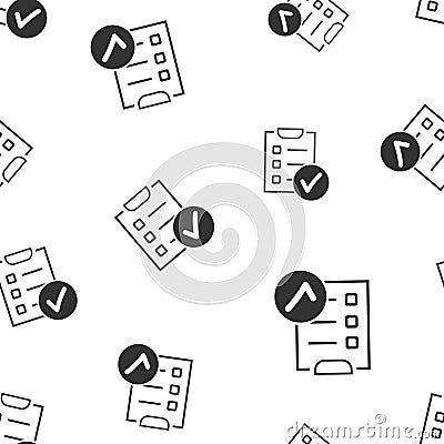 Checklist notepad document seamless pattern background. Business Vector Illustration