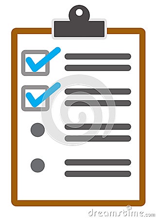 Checklist page vector icon on white background. checklist icon for your web site design, logo, app, UI. flat style. clipboard Stock Photo