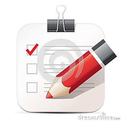 Checklist and pencil Vector Illustration