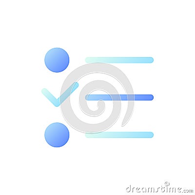 Checklist pixel perfect flat gradient two-color ui icon Vector Illustration