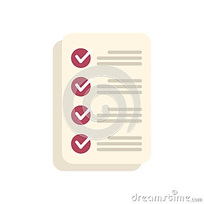Checklist showing completing tasks with check marks Vector Illustration