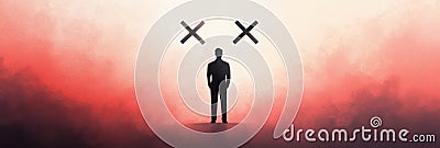 Checklist visualization of obsessive thoughts and compulsive actions in a minimalist style representing OCD struggles Stock Photo