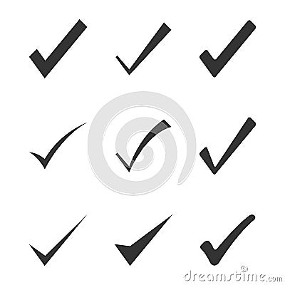 Checkmarks icons Vector Illustration