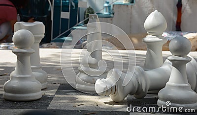 Checkmate chess pieces Stock Photo
