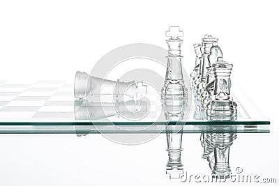 Checkmate Strategy on chess board, business War Winning Stock Photo