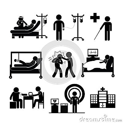 Checkup medical in hospital Vector Illustration