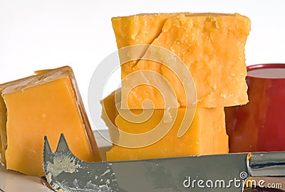 Cheddar plate Stock Photo