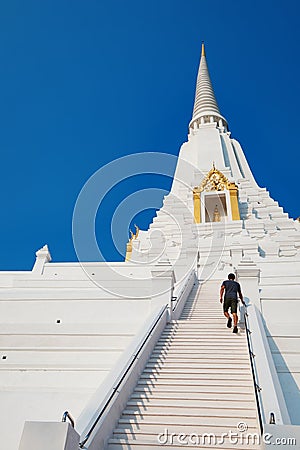 Chedi Phukhao Thong in Ayutthaya , Thailand Editorial Stock Photo