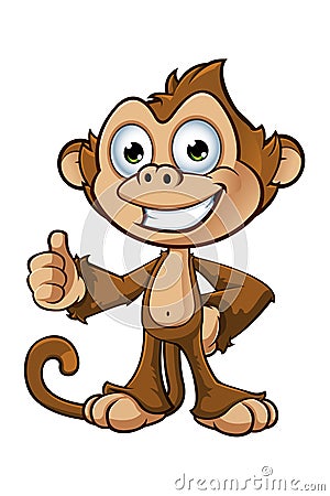 Cheeky Monkey Character Vector Illustration