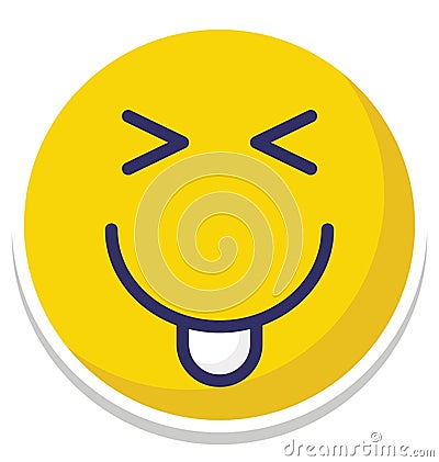 cheeky, yawn Vector Isolated Icon which can easily modify or edit Vector Illustration