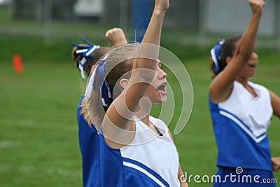 Cheer Leader Cheering Stock Photo