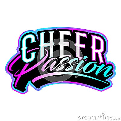 Cheer Passion typography Vector Illustration