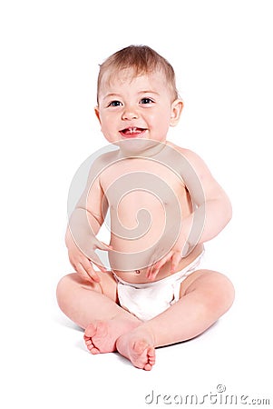 Cheerful baby Stock Photo