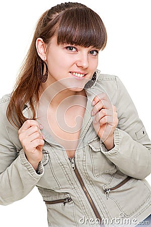 Cheerful beautiful girl Stock Photo