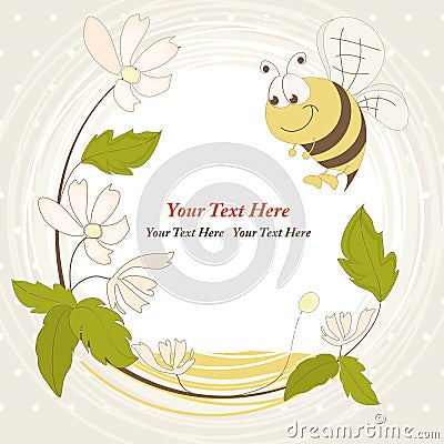 Cheerful bee Vector Illustration