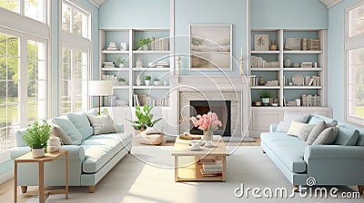 cheerful bright home background Cartoon Illustration