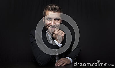 Cheerful businessman Stock Photo