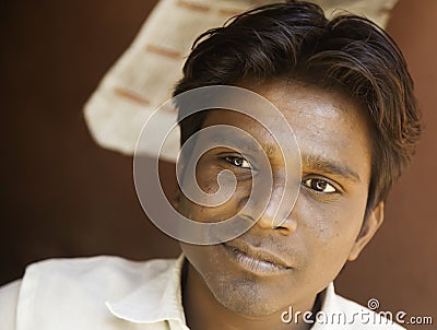 A Cheerful Businessman in Varanasi Editorial Stock Photo