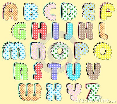 Cheerful childrens alphabet Vector Illustration