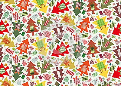 Cheerful Christmas Tree Medley Vector Illustration