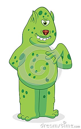 Cheerful cyclops Vector Illustration