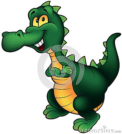 Cheerful Dino Vector Illustration