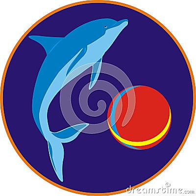 Cheerful dolphin Vector Illustration