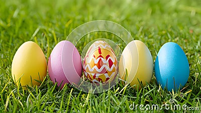 Cheerful Easter eggstravaganza igniting the spirit of celebration and merriment Stock Photo