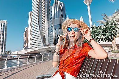 Emotional girl talking by phone with her friends. Gossip and communication concept Stock Photo