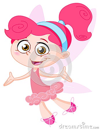 Cheerful fairy Vector Illustration