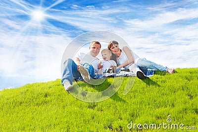 Cheerful family Stock Photo