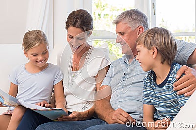 Cheerful family having fun Stock Photo