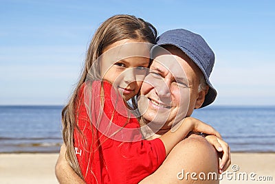 Cheerful father and daughter Stock Photo