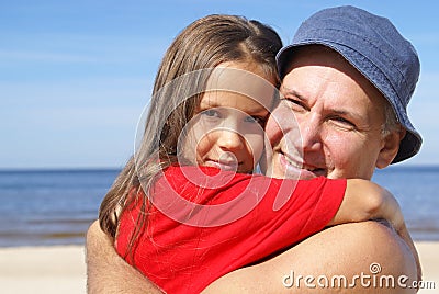 Cheerful father and daughter Stock Photo