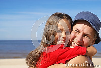 Cheerful father and daughter Stock Photo