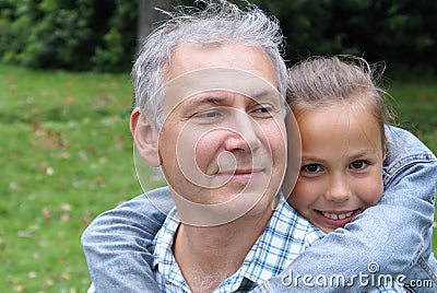 Cheerful father and daughter Stock Photo