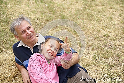 Cheerful father and daughter Stock Photo