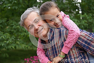 Cheerful father and daughter Stock Photo