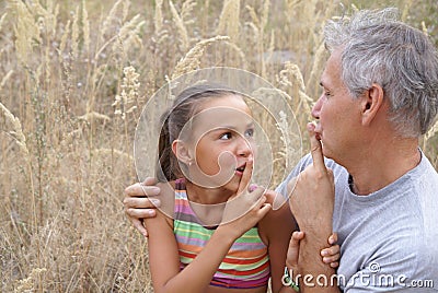 Cheerful father and daughter Stock Photo