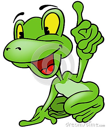 Cheerful Frog Vector Illustration