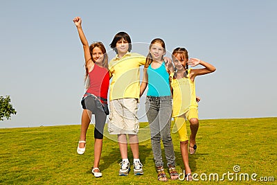 Cheerful group of children Stock Photo