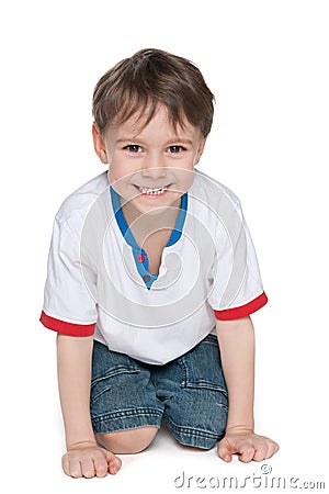 Cheerful little boy Stock Photo