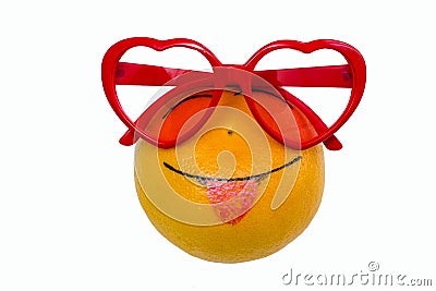 Cheerful orange pink glasses Stock Photo