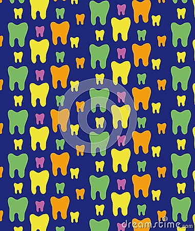 Cheerful pattern of multi-colored teeth . Beautiful texture Stock Photo