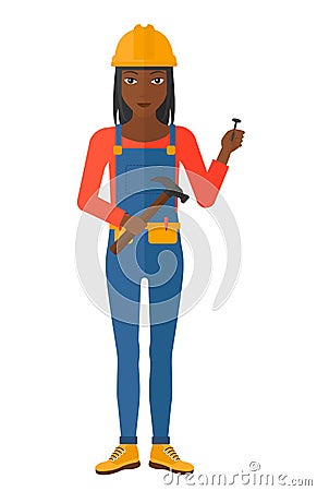 Cheerful repairer engineer Vector Illustration